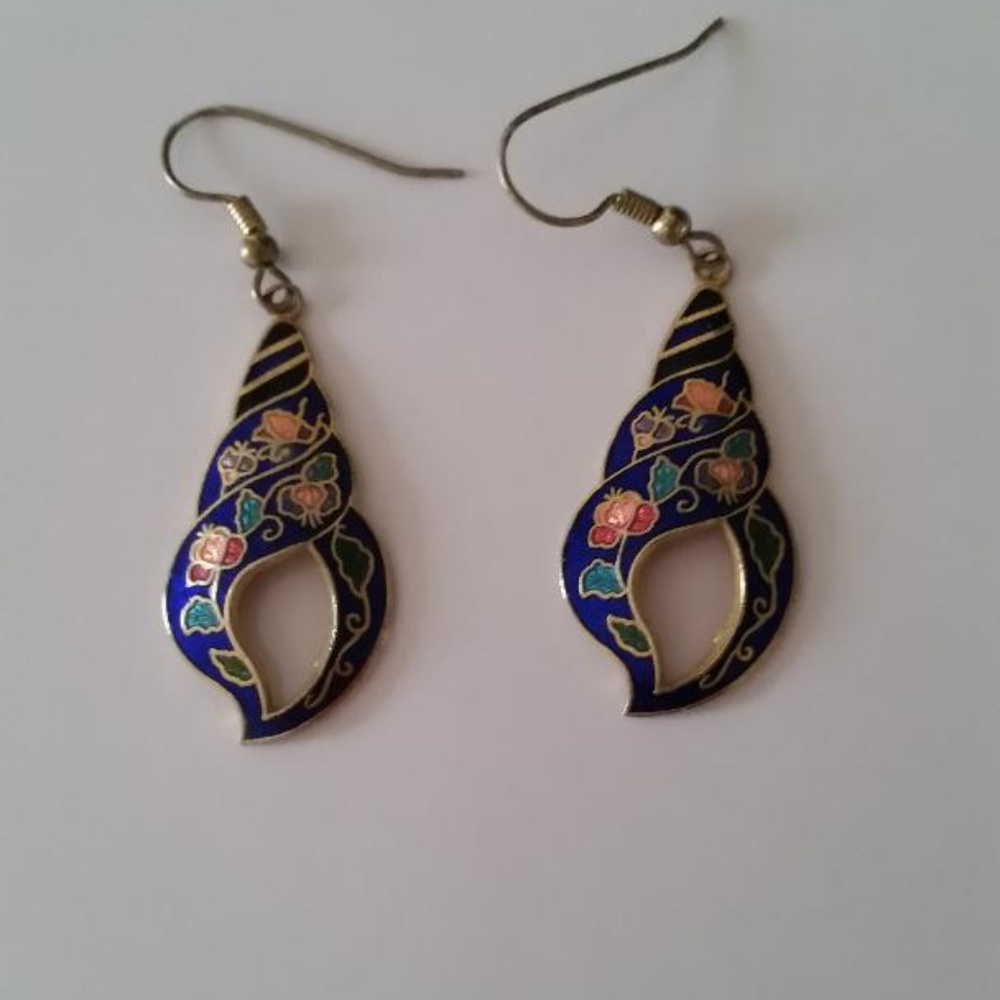 Cloisonne Enamel Earrings
